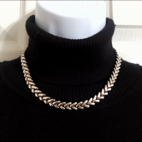 Italy 925 chevron link choker - Picture 4 of 12